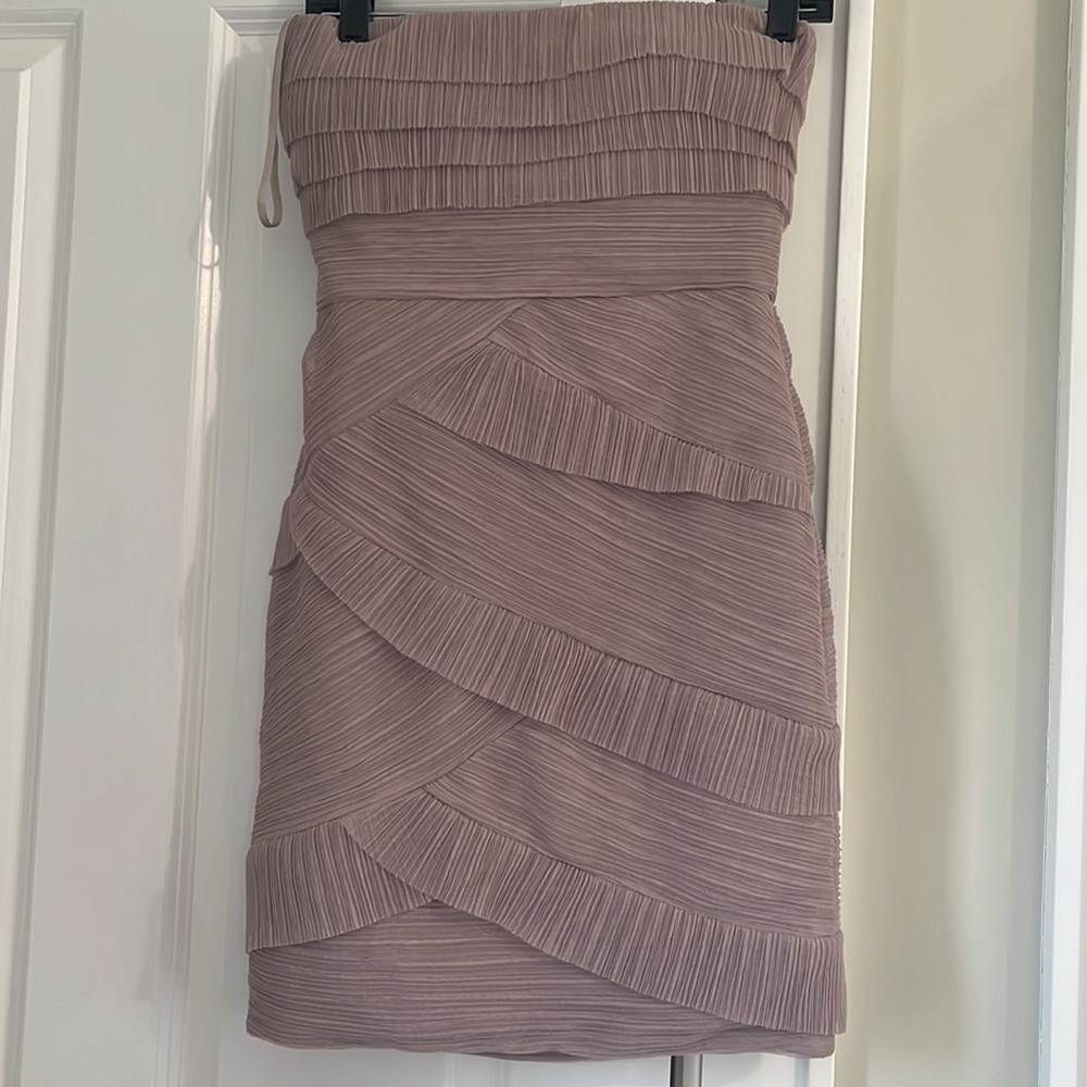 BCBG Ruffled Strapless Dress - Picture 2 of 9